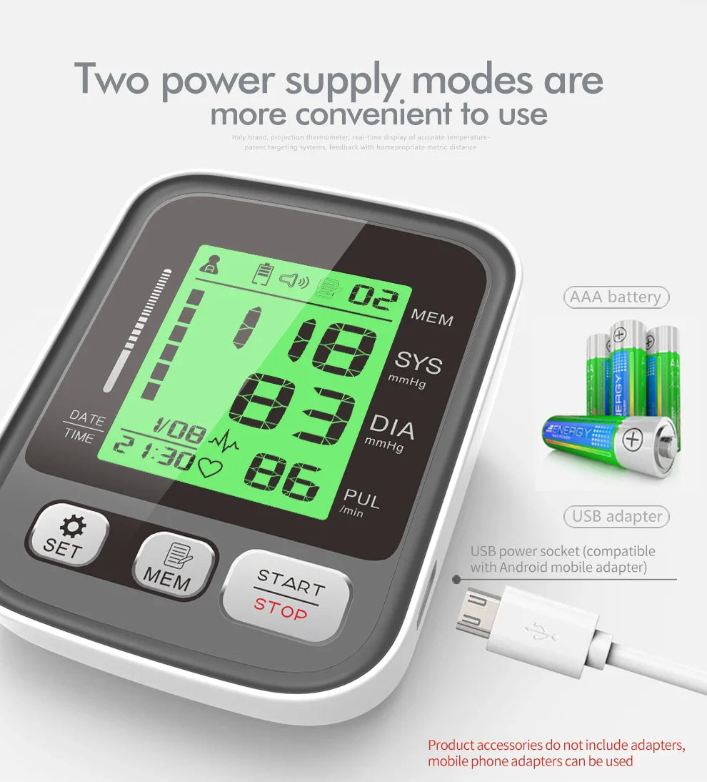 KIUZOU Upper Arm Automatic Blood Pressure Monitor – Sphygmomanometer for Accurate Arterial Pressure Measurement