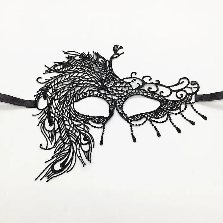 Sexy Lace Eye Mask for Women — Venetian Masquerade, Halloween & Carnival Half-Face Cosplay Party Mask