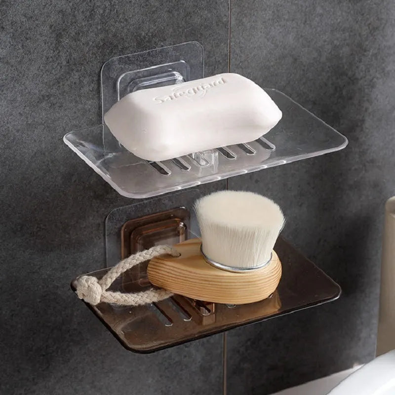 Wall-Mounted, No-Drilling Soap Rack for a Clutter-Free Bath!