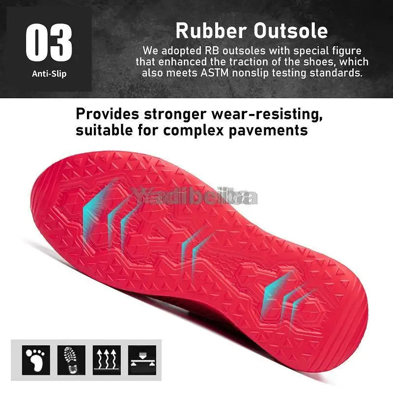 Steel Toe Safety Shoes for Men & Women – Lightweight Puncture-Proof Work Sneakers, Unisex Construction Boots