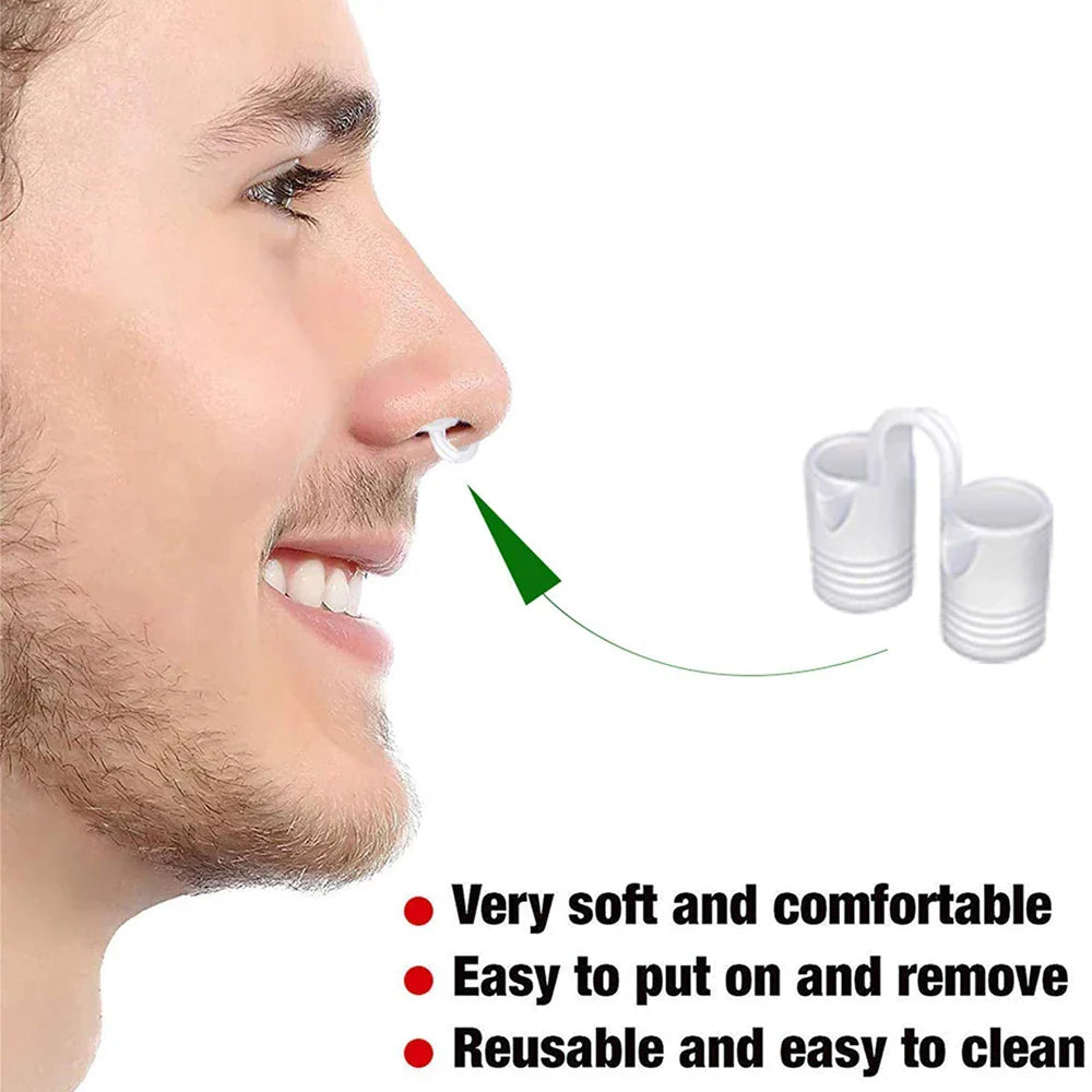 8PCS Anti-Snoring Nose Clips – Nasal Dilator Silent Sleep Aid Device for Men