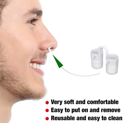 8PCS Anti-Snoring Nose Clips – Nasal Dilator Silent Sleep Aid Device for Men