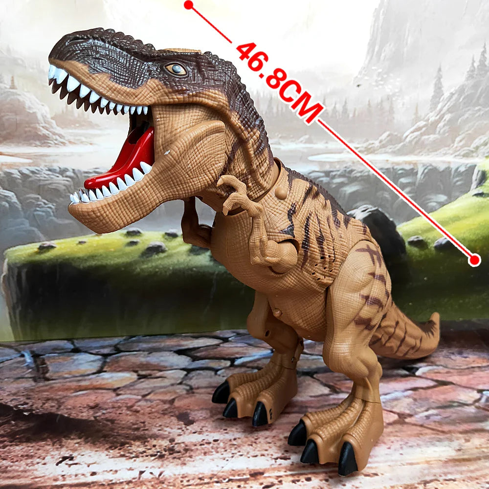 Large Electric Walking Dinosaur Toy – Spray, Lay Eggs, Light, and Sound Features | Mechanical Dinosaur Robot Model for Kids
