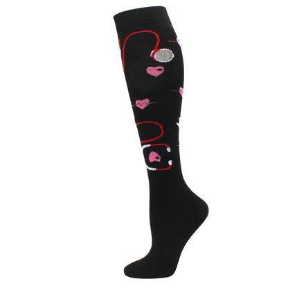 Compression Support Socks for Men & Women – Running Nursing Stockings for Edema, Varicose Veins & Blood Circulation Sports Wear