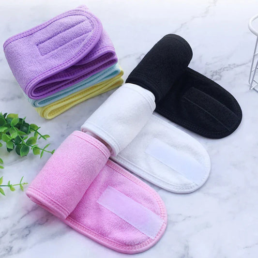 Adjustable Wide Headband for Women – Yoga, Spa, Bath, Shower, and Makeup Face Wash Cosmetic Hairband, Ladies Makeup Accessories