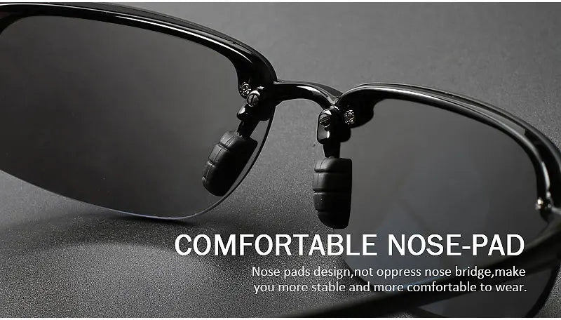 JULI Sports Sunglasses – TR90 Rimless Frame, UV400 Protection for Men & Women, Ideal for Cycling, Running, Fishing, Baseball, and Driving, Model 8001