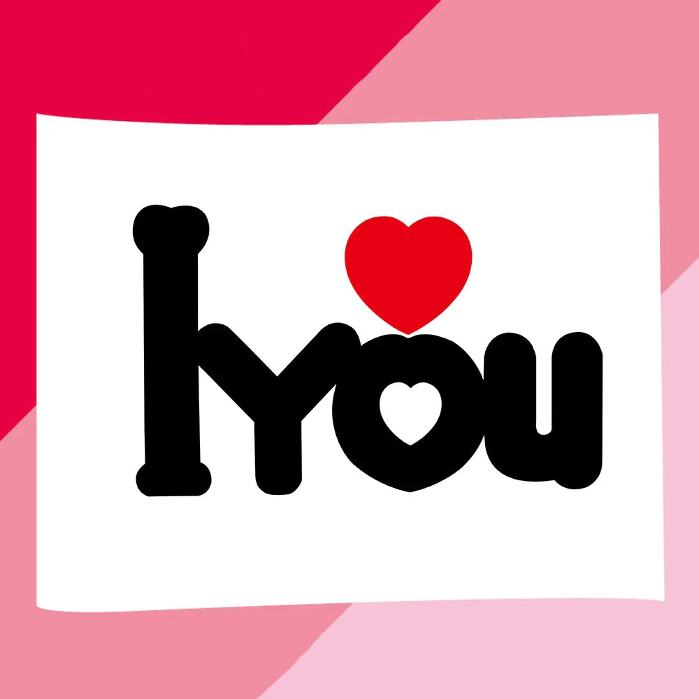 5pcs I Love You Balloon Stickers - Red Heart Bobo Balloon Sticker for Valentine's Day, Wedding, Birthday Party Decor