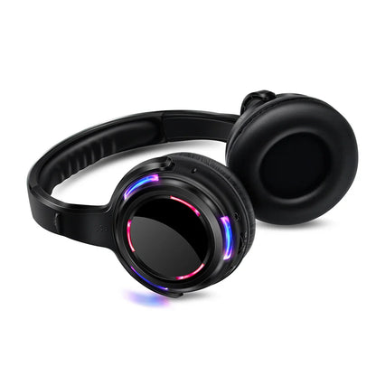 Silent Disco LED Headphones 10-Pack with 200m RF Wireless Transmitter – Party, DJ, Wedding, Club