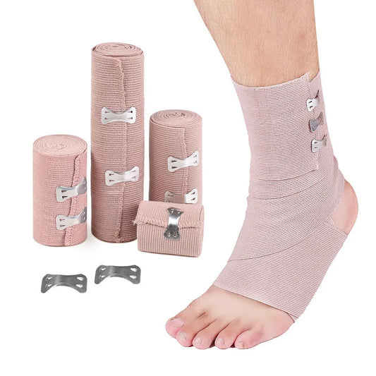 Elastic First Aid Bandage - Stretch Wound Dressing Wrap for Outdoor Sports and Sprain Support