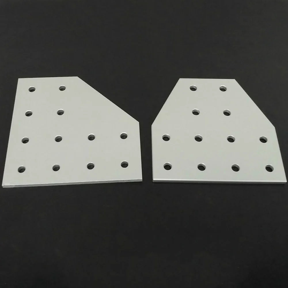 12 Hole Silver Corner Bracket Joint Plate - Angle Connector for 4040/6060 Aluminum Profiles
