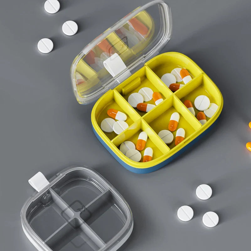 Folding Pill Case – Portable Medicine Organizer, Capsule & Tablet Storage Box, Empty Pillbox Container