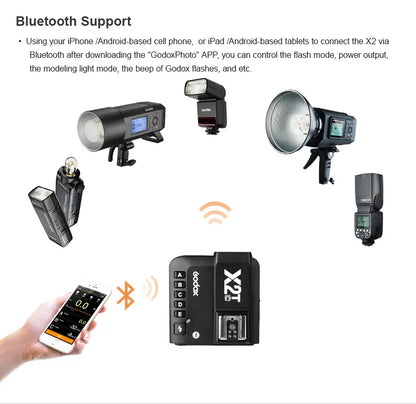 Godox TT600 2.4G Wireless TTL Speedlite + X2T Trigger — Compatible with Canon, Nikon, Sony, Fuji, Olympus