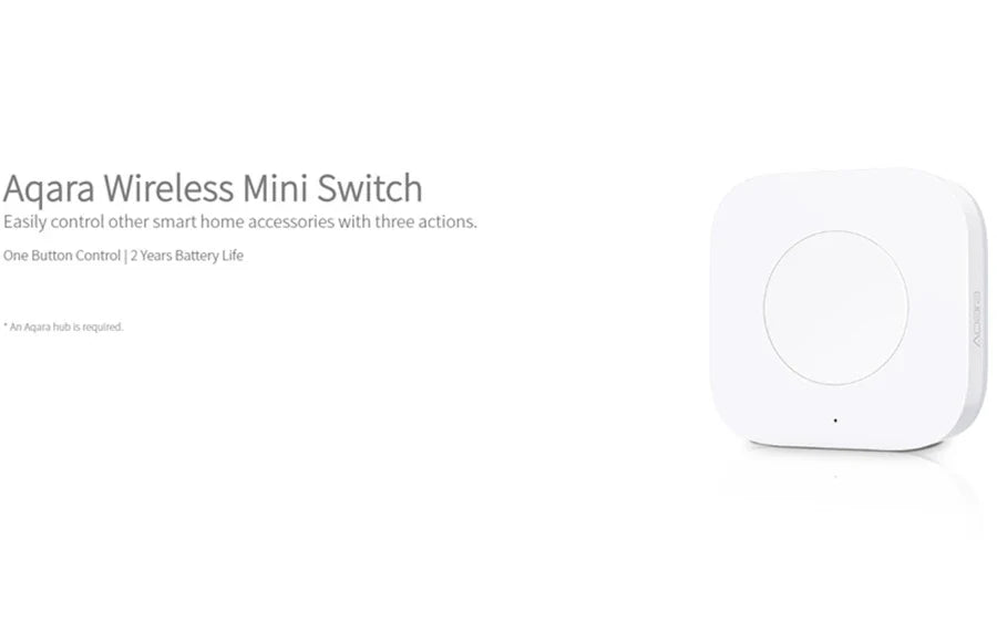 Aqara Zigbee Smart Wireless Mini Switch – One-Key Control Button for HomeKit & Xiaomi Mi Home Security