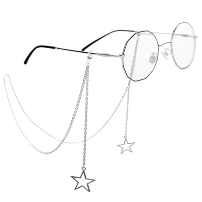 Women's Eyeglass Chain - Hollow Star & Pearl Beaded Lanyard for Sunglasses & Reading Glasses