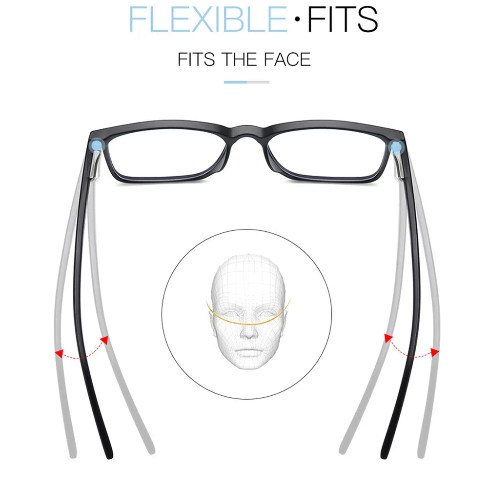 2025 Trending Blue Light Blocking Glasses for Men – TR90 Matte Black Gaming & Computer Eyewear, Transparent Fashion Frame