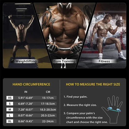 Fitness Training Gloves: Gym Hand Palm Protector for Men & Women - Weight Lifting, Body Building, Gymnastics Grips