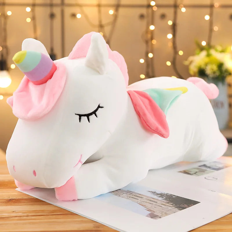 25cm Kawaii Giant Unicorn Plush Toy – Soft Stuffed Animal Horse Doll, Perfect Pillow & Birthday Gift for Girls