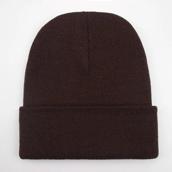 Solid Unisex Beanie – Soft Warm Wool Blend Knitted Cap for Men and Women, Autumn Winter Skullcap, Ski Hat, 24 Colors