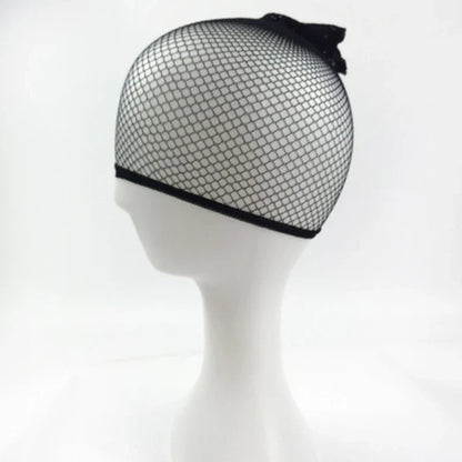 Black Snood Nylon Hairnet Cap – Stretch Mesh Wig Liner for Women, Elastic Material for Wig Making Accessories