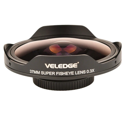 Vlogmagic 0.3X HD Ultra Fisheye Lens Adapter with Hood – 37mm/43mm Low-Dispersion Glass for Video Cameras & Camcorders