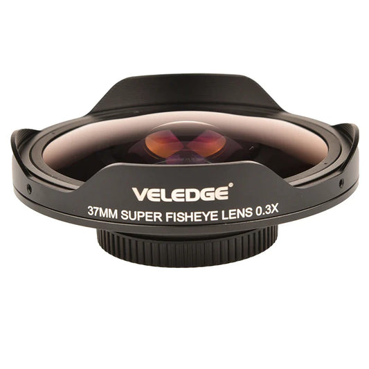 Vlogmagic 0.3X HD Ultra Fisheye Lens Adapter with Hood – 37mm/43mm Low-Dispersion Glass for Video Cameras & Camcorders