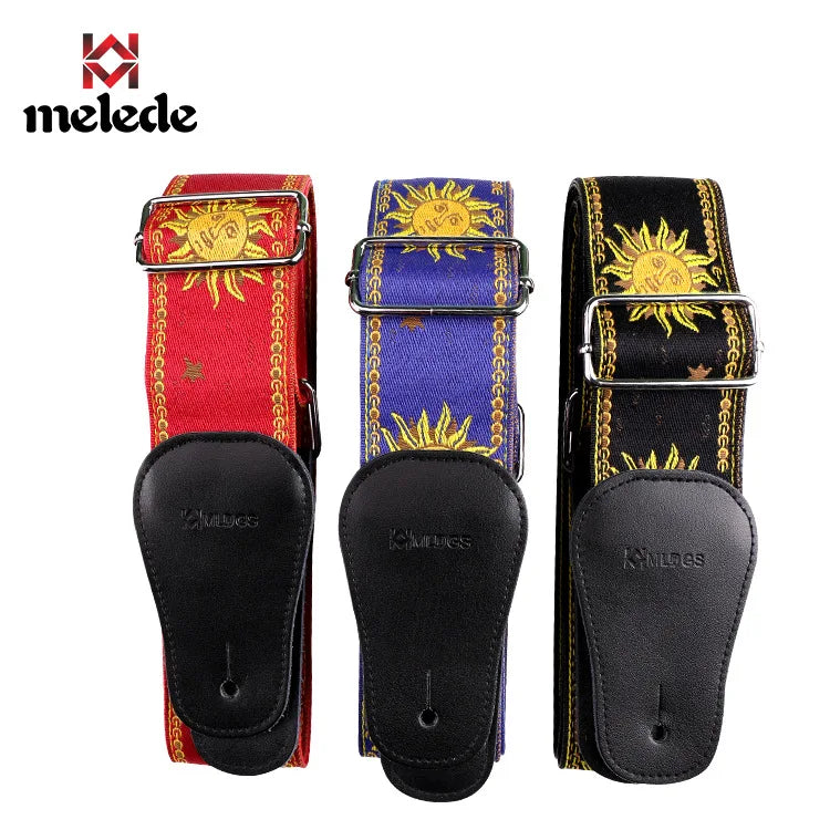 New High-Quality Cotton Guitar Strap – Adjustable Length, 6.2cm Wide for Acoustic & Electric Bass Guitars