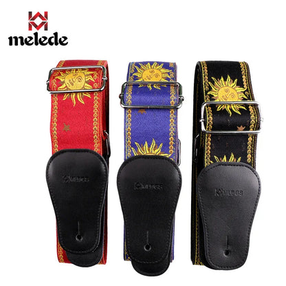 New High-Quality Cotton Guitar Strap – Adjustable Length, 6.2cm Wide for Acoustic & Electric Bass Guitars