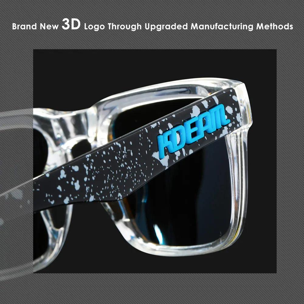 KDEAM Photochromic & Polarized Sunglasses - Category 3 Polarization, Unique Frame Surface Eyewear for Men & Women with Case