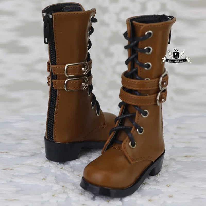 1/4 MSD & 1/3 SD BJD Leather Shoes – Fashion Martin High Boots for Dollfie, DREAM, MID, DK, SOOM, DOD Dolls