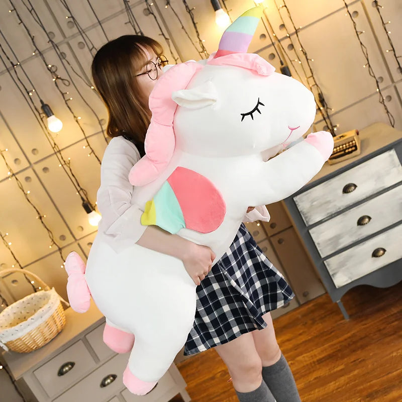 25cm Kawaii Giant Unicorn Plush Toy – Soft Stuffed Animal Horse Doll, Perfect Pillow & Birthday Gift for Girls