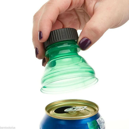 6-Pack Reusable Plastic Bottle Caps - Soda Saver Can Lids, Fashionable Drink Protector for Beer, Water, and Soda Bottles