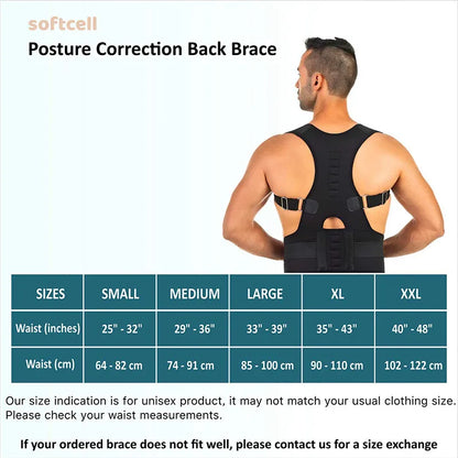 Back Waist Posture Corrector — Adjustable Lumbar Brace & Spine Support Vest for Adults | Comfortable Back Pain Relief Trainer