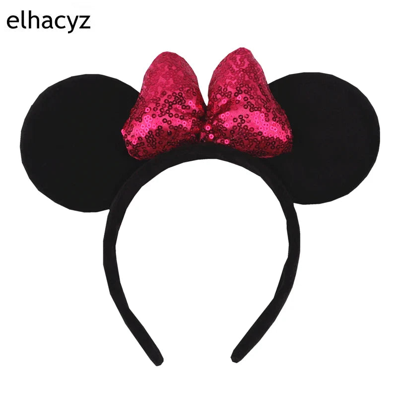 Big Classic Polka Dot Bow Minnie Mouse Ears Headband – Festival & Party Hairband for Women & Girls, Disney Trip Accessories