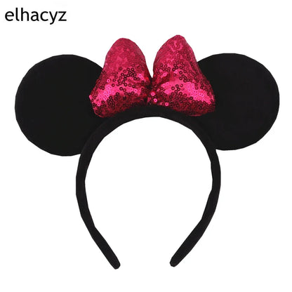 Big Classic Polka Dot Bow Minnie Mouse Ears Headband – Festival & Party Hairband for Women & Girls, Disney Trip Accessories