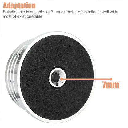 60Hz LP Record Stabilizer — Universal Aluminum Turntable Clamp with Level Alloy Weight