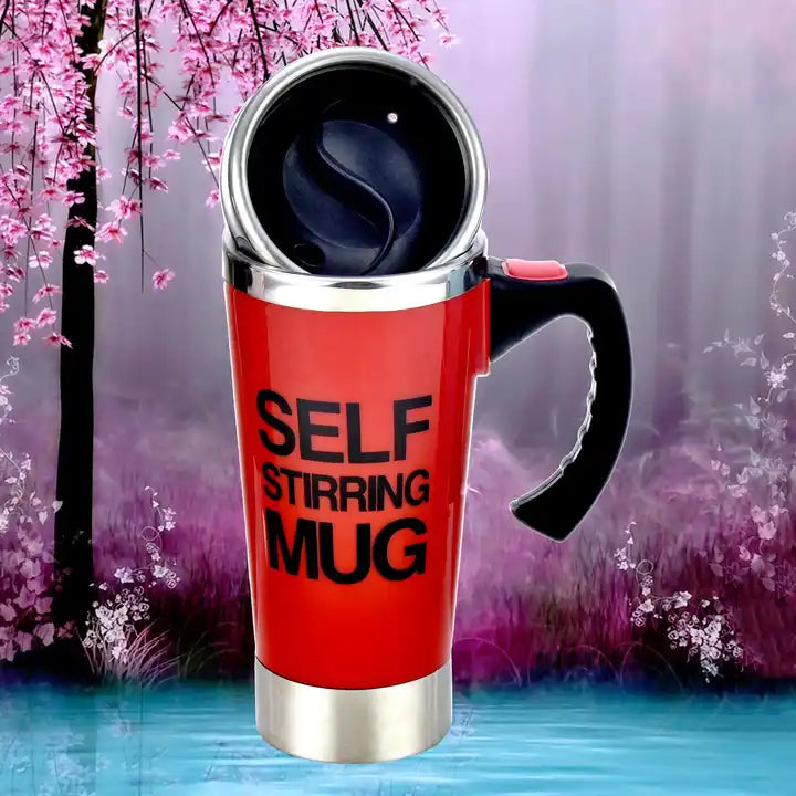 NEW!!! Stainless Steel Self-Stirring Coffee Cup with Custom Logo - Battery or Rechargeable