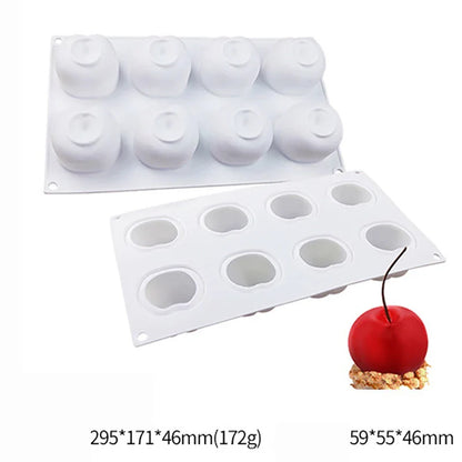 Fruit Series Silicone Cake Mold — Pineapple, Pear, Peach, Mango, Orange & Strawberry for French Dessert & Mousse Baking