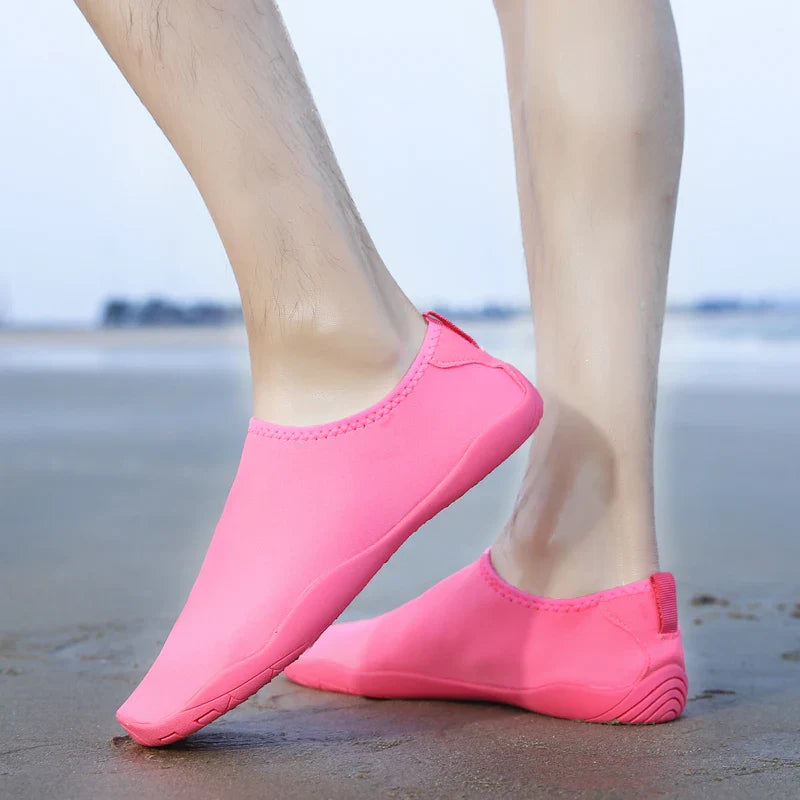 Solid Color Unisex Quick-Drying Aqua Sneakers - Children’s Swimming & Beach Water Shoes, Barefoot Shoes for Women