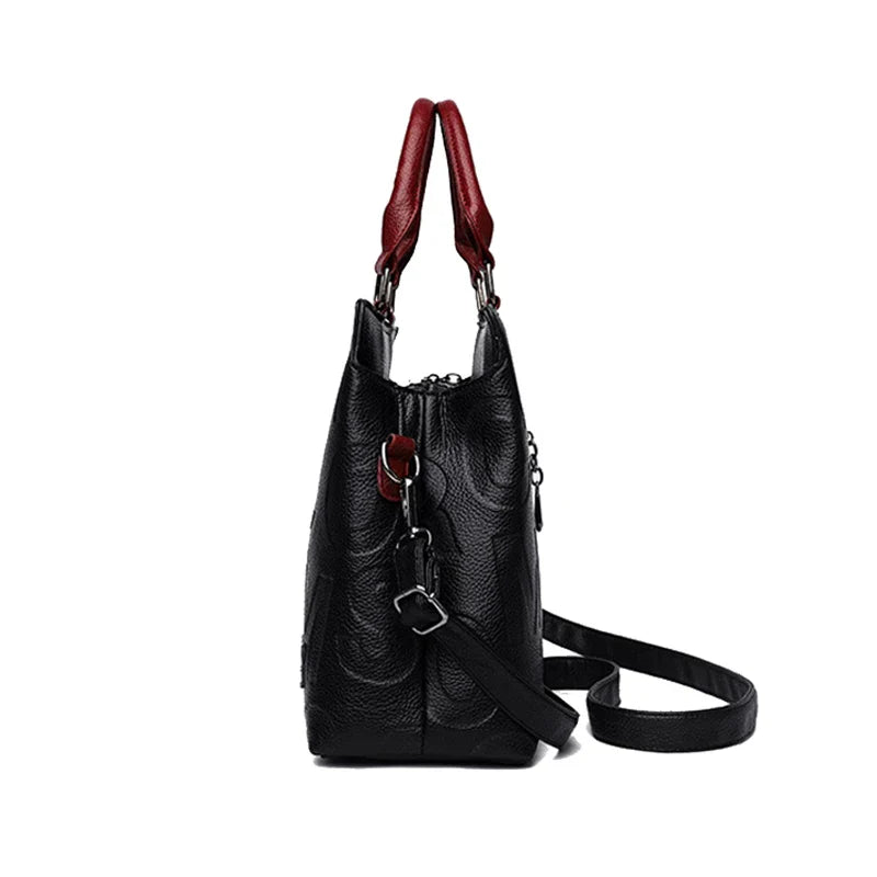 PU Leather Casual Crossbody Bag for Women - Luxury Designer Tote Handbag, Large Capacity Travel Shoulder Sac