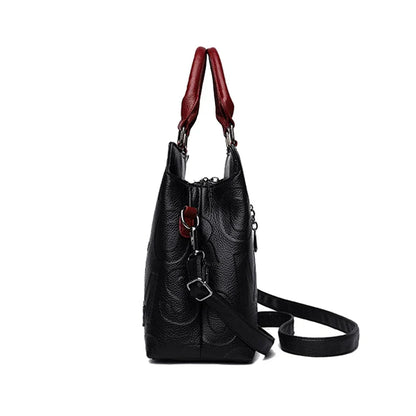 PU Leather Casual Crossbody Bag for Women - Luxury Designer Tote Handbag, Large Capacity Travel Shoulder Sac