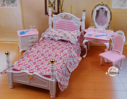 Barbie Doll Furniture Set – Miniature Playhouse Accessories for Fashion Dolls