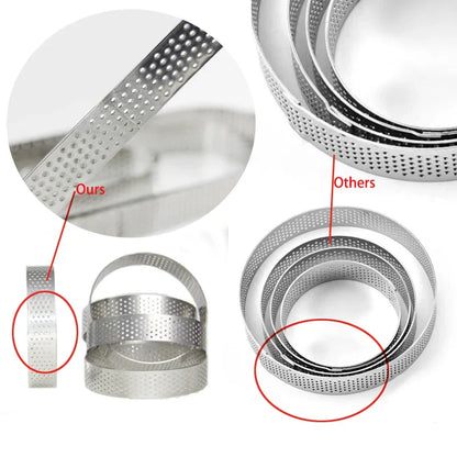 Stainless Steel Round Cake Molds - Mousse Cake Tart Circle Mold - Pizza Dessert DIY Decor Mould - Tart Ring Kitchen Baking Tool
