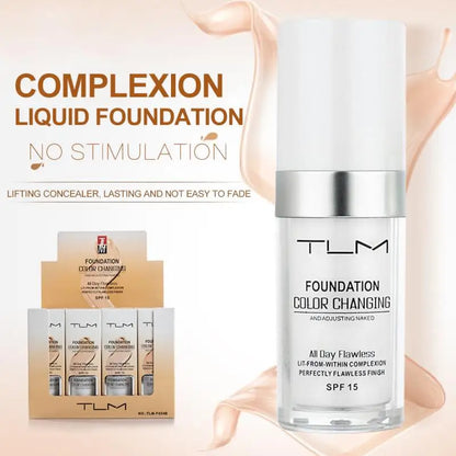 TLM Magic Color Changing Foundation – Liquid Soft Matte, Long-Lasting & Hydrating Makeup Base