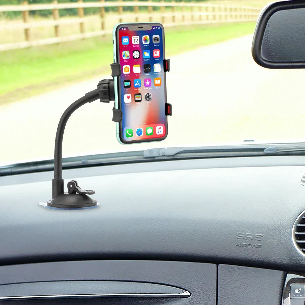 360° Rotating Car Phone Holder — Universal Dashboard & GPS Mount for Vehicles