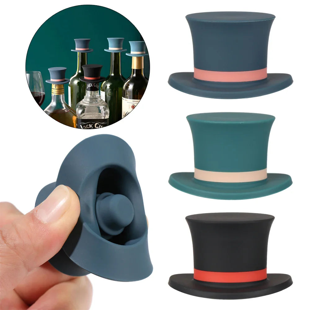 Silicone Wine Bottle Stopper Set – Vacuum-Sealed Champagne and Beer Corks, Kitchen Bar Tool for Freshness Preservation