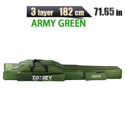 PROXPE Foldable Oxford Fishing Rod Bag – Multi-Purpose Fishing Gear Storage, 60-180cm High Quality