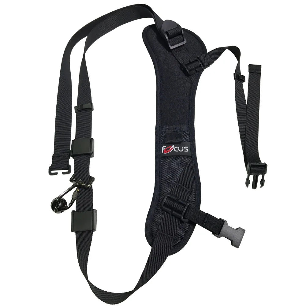 High-Quality Focus F-1 Shoulder Camera Strap – Quick Carry Soft Sling Neck Belt for DSLR Cameras, Black