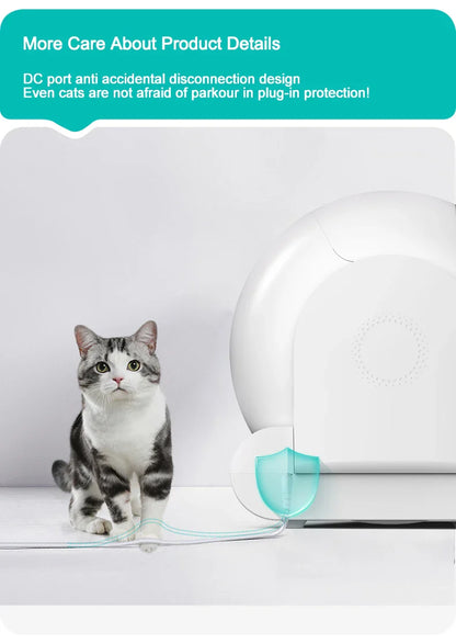 Tonepie 65L Automatic Smart Self-Cleaning Cat Litter Box – Fully Enclosed Pet Toilet Litter Tray, English Version