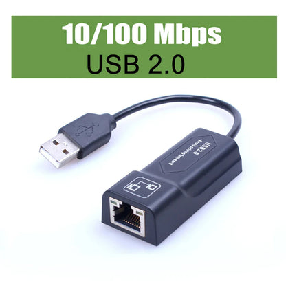 10/100/1000Mbps USB 3.0 Type-C to RJ45 LAN Ethernet Adapter — RTL8153 Network Card for PC, MacBook, Windows Laptop