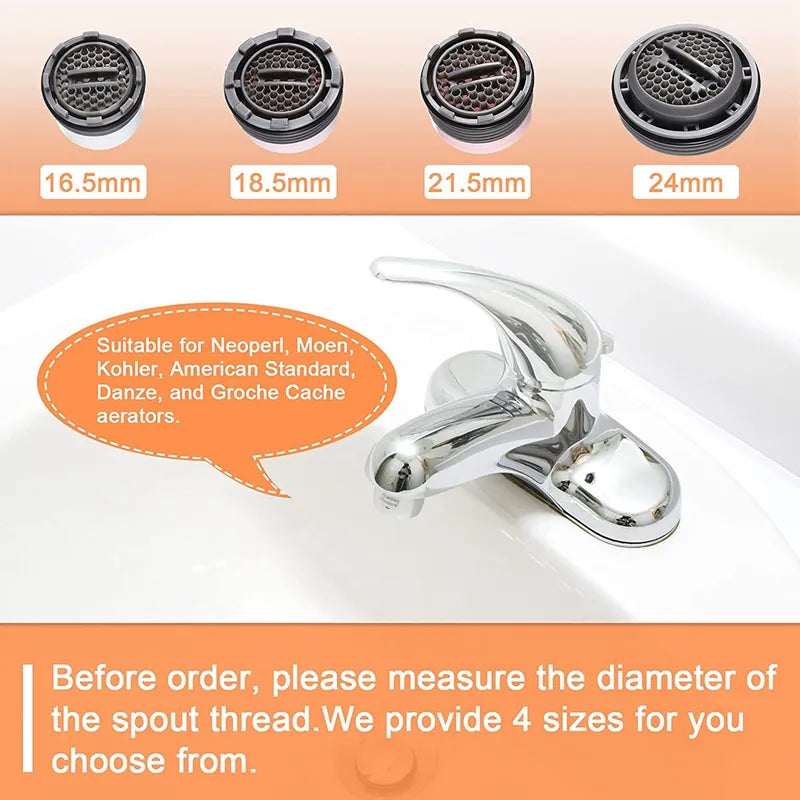 12-Piece Faucet Aerator Set for Cache Aerators with 5-Piece Removal Wrenches - Easy Cache Aerator Maintenance Kit